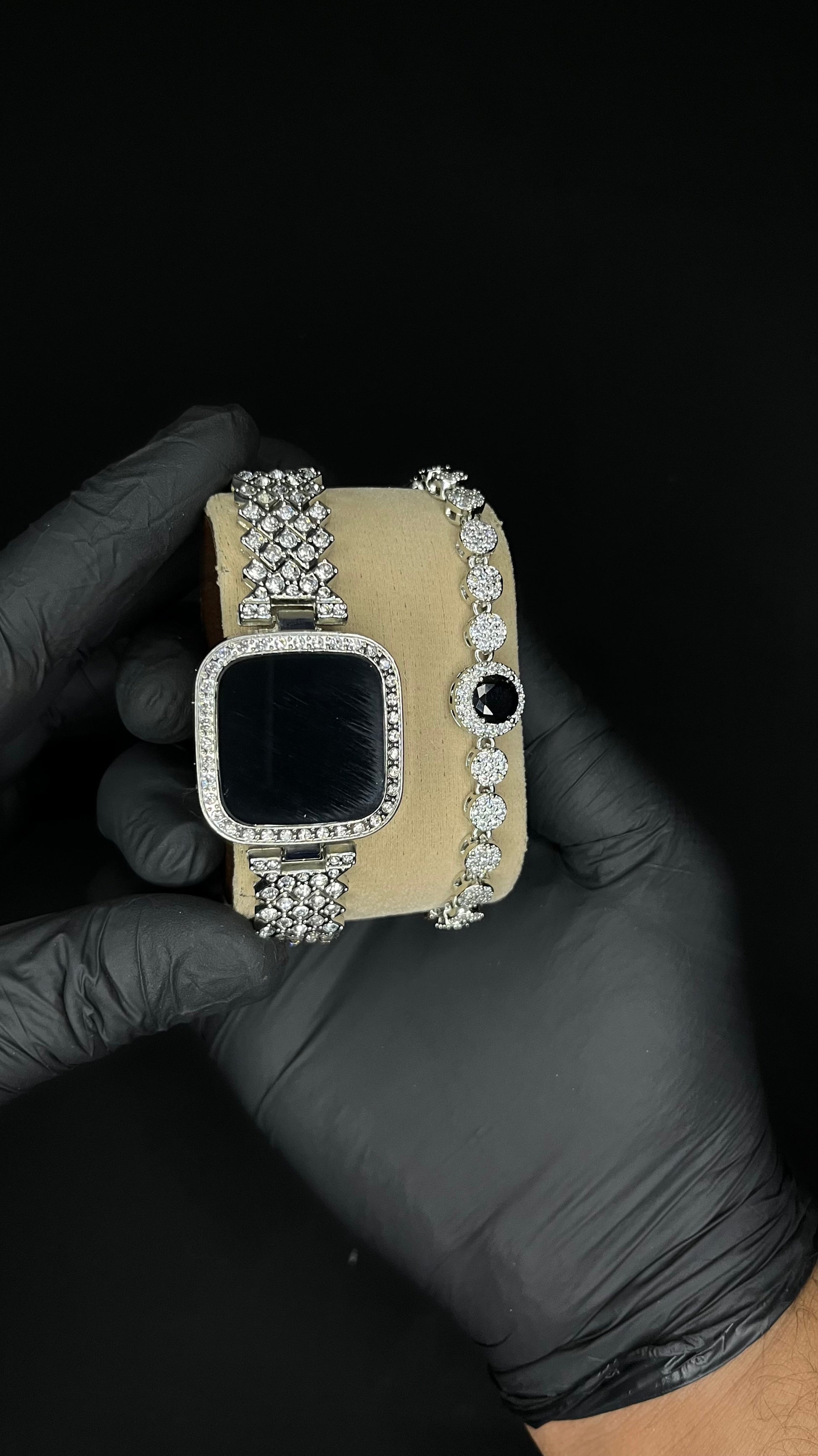 LED Ladies Watch with Elegant Stone Bracelet – Perfect Gift with Free Delivery & Box