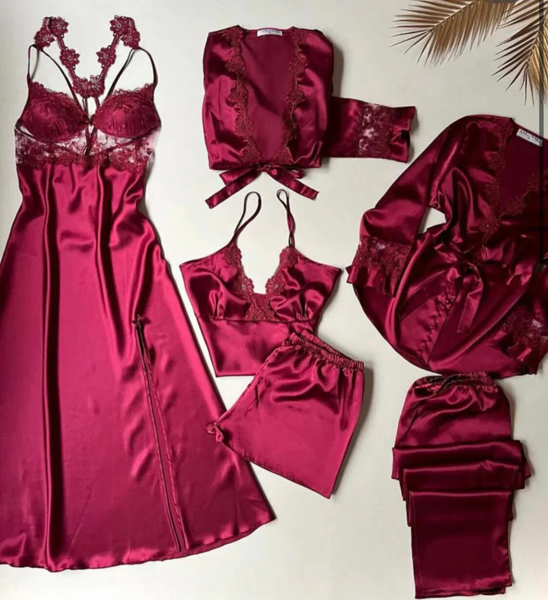 6-in-1 Satin Nightwear For Women